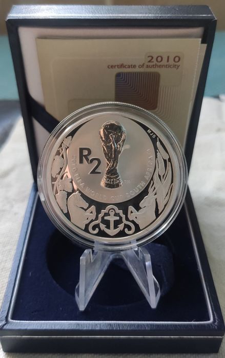 2 ранди 2010 р. Чемпіонат світу з футболу! ПАР. СРІБЛО. Сертифікат.