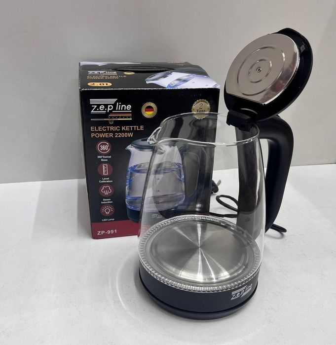 РОЗПРОДАЖ! Електрочайник з підсвіткою 2л, чайник скляний, чайник, НОВІ