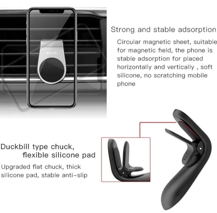 магнитный автодержатель для телефона. Черный