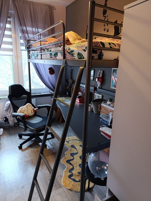 Łóżko piętrowe z biurkiem IKEA