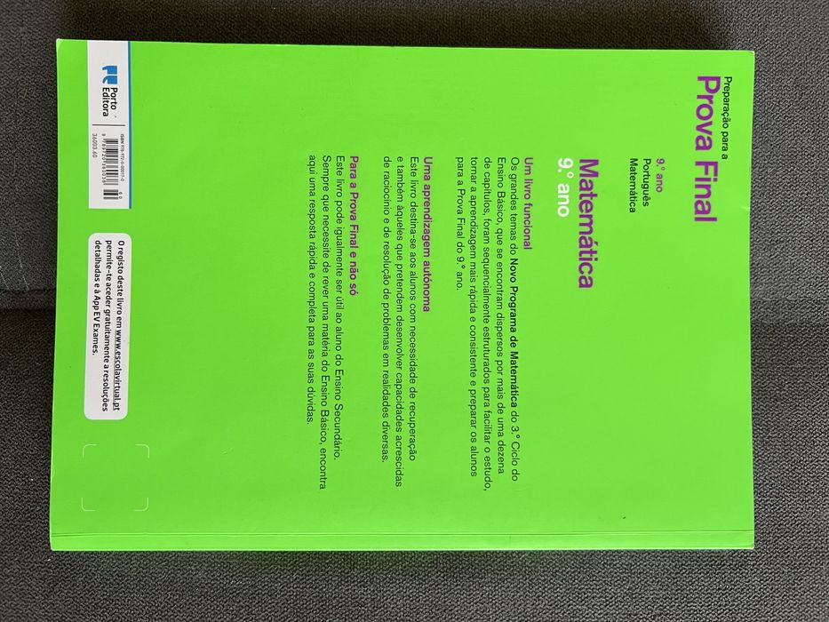 Livro preparação para exame 9° ano de matemática