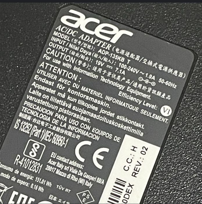 Zasilacz ladowarka Acer laptop