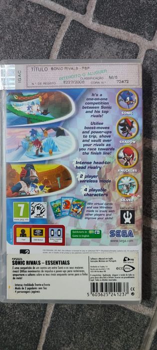 Jogo Sonic Rivals para PSP