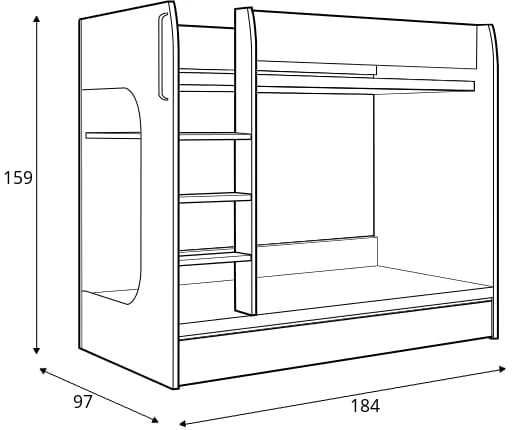 Łóżko piętrowe Namek BRW