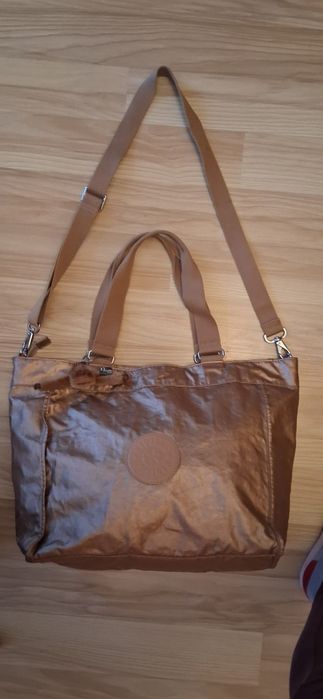 Torba Kipling New Shopper S Tabacco Metal  jak nowa
