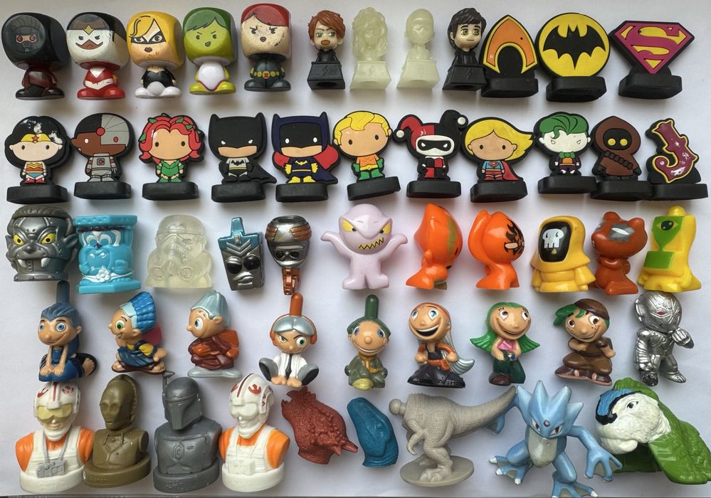 Киндер сюрприз бегемотики лягушки гномы Варус Поттер инфинимикс Марвел