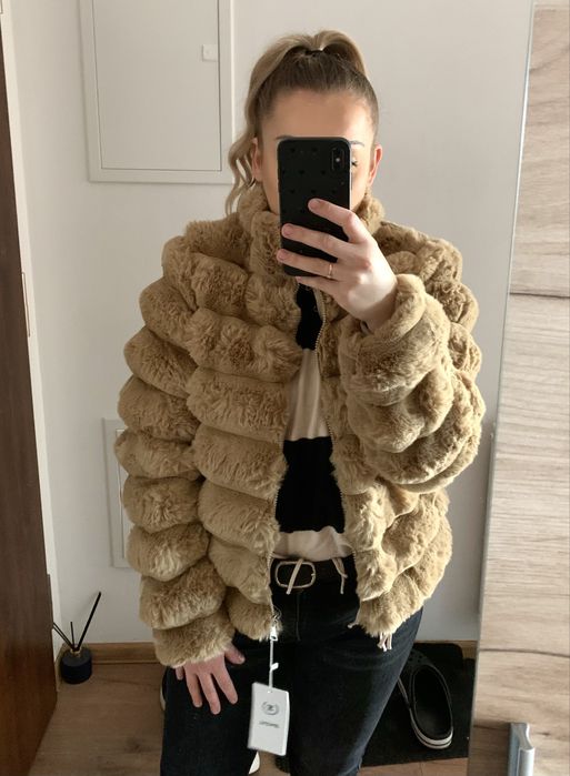 Kurtka futerko jasny brąz (S)