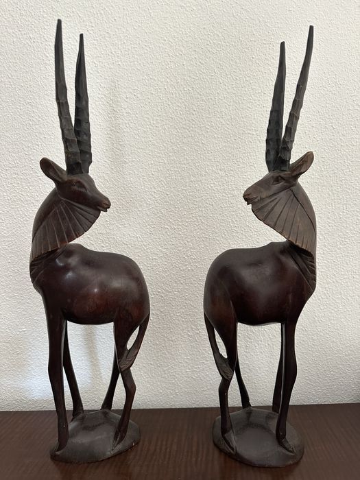 Conjunto animais de madeira