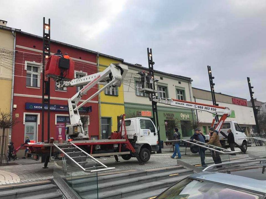 Wynajem zwyżki, zwyżka do 40m, Podnośniki koszowe z operatorem