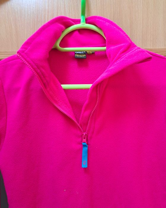 Różowa welurowa bluza dziewczęca , rozmiar 158 cm