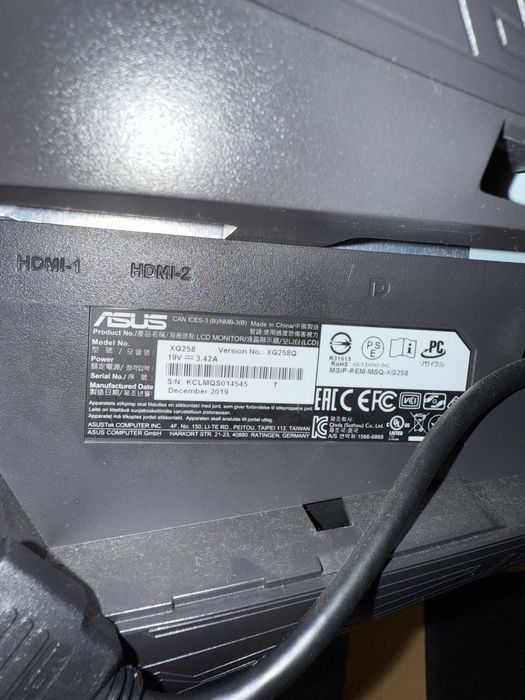Monitor Asus ROG Striz XG258Q 240Hz 1ms