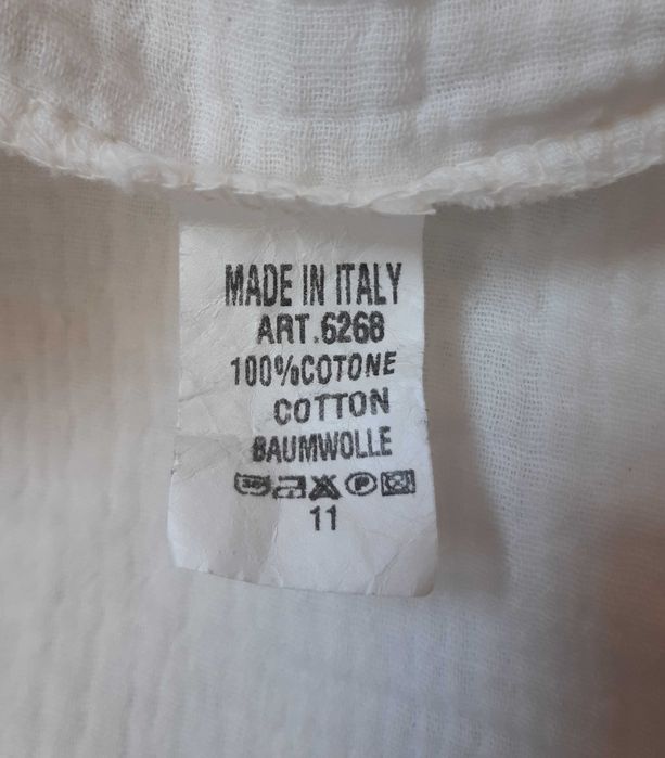 Платье мини, туника из муслина, оверсайз италия