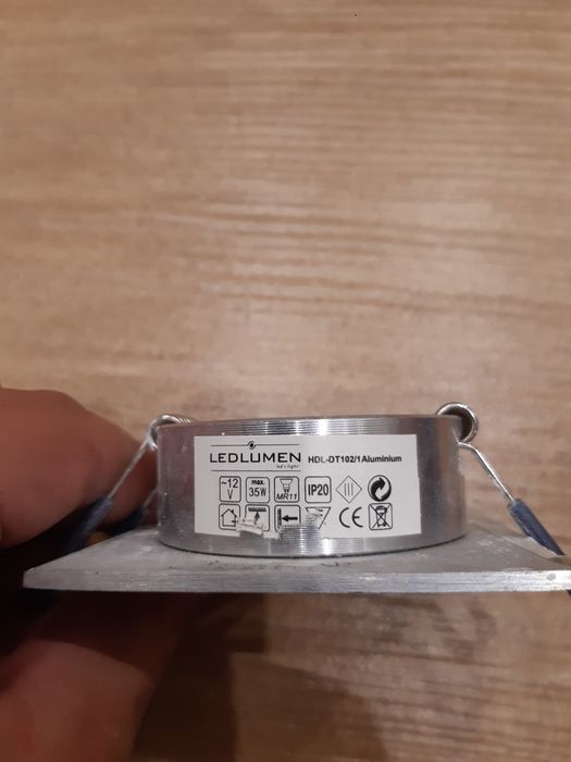 Oprawa LEDLUMEN HDL-DT102/1 z żarówką Ecolight 230V 2W GU10/MR11 8 szt