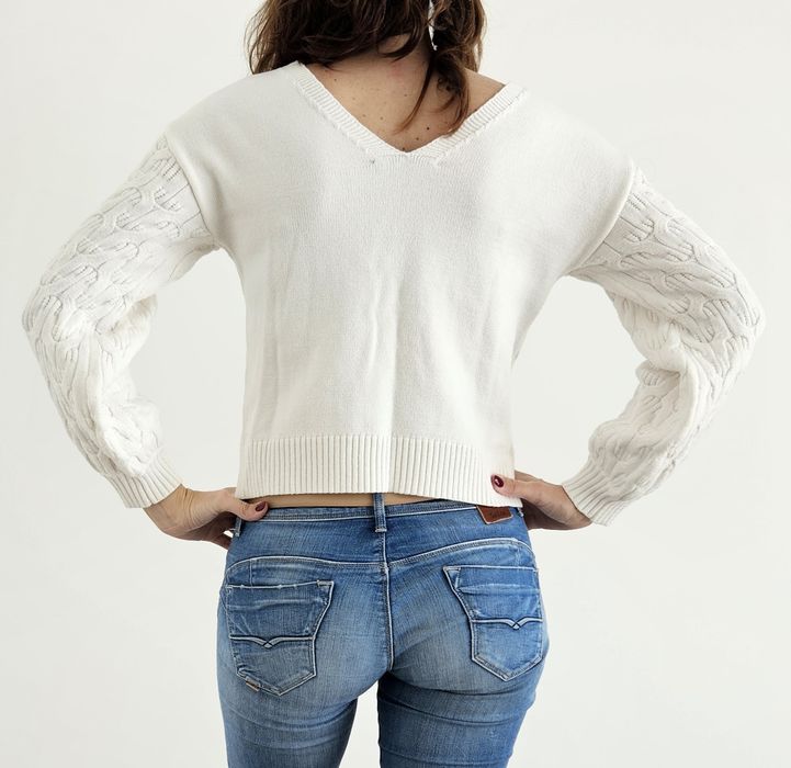 Camisola branca entrançada Ferrache S