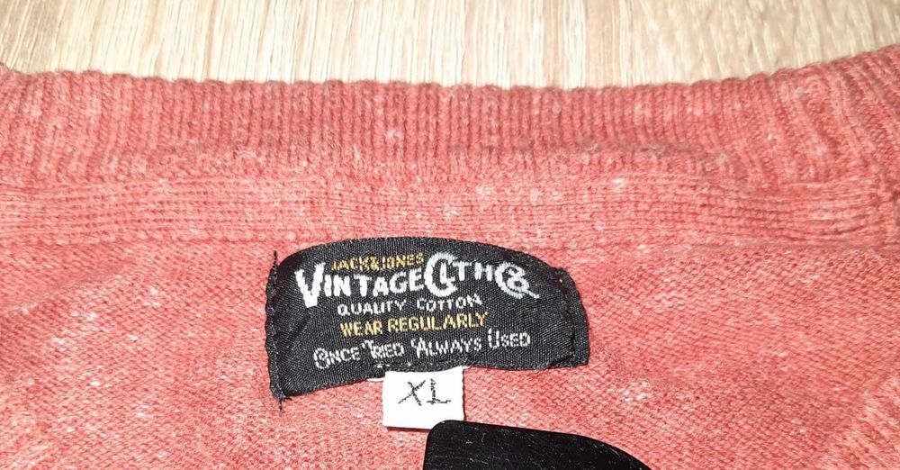 Sweter męski XL ceglasty