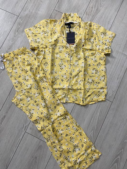 Piżama damska Tommy hilfiger nowa żółta kwiaty M