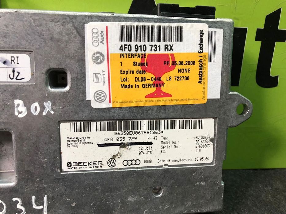 AUDI A6 C6 A8 MODULO INTERFACE Box - V034