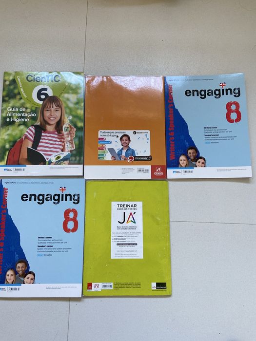 Cadernos de atividades de 5, 6, e 8 anos