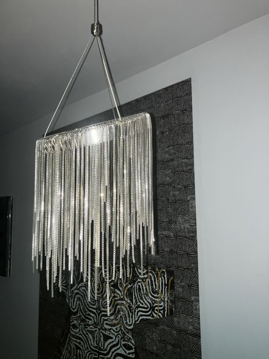 Lampa led lancuszki chrom metal hampton glamour