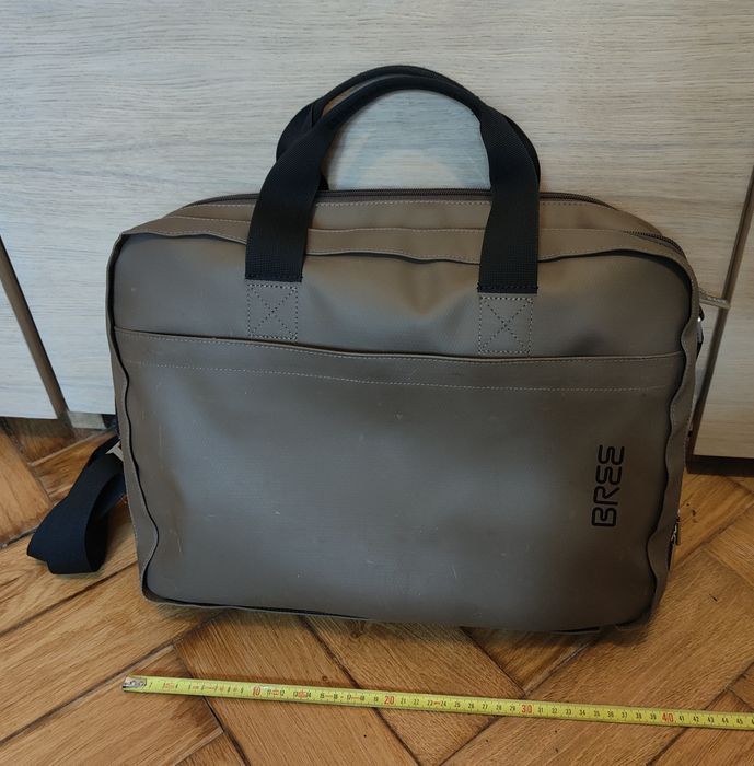 Torba na laptopa Bree, aktówka, brązowa, eko-skóra