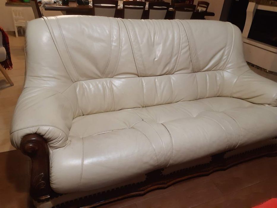 Komplet wypoczynkowy 3 2 1 skóra