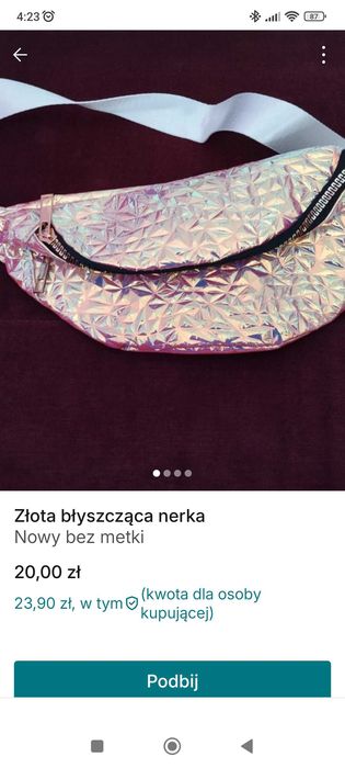 Torebka nerka błyszcząca