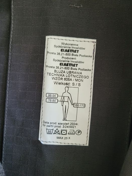 Bluza ubrania technika lotniczego MON 605A