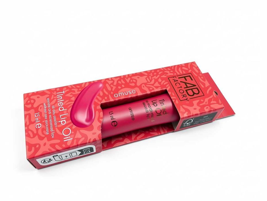 C144 Fab Factory Amuse Tinted Lip Oil Koloryzujący Olejek Do Ust Nawilżający 15 ml