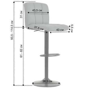 Барний стілець зі спинкою різні кольори та моделі 03/01