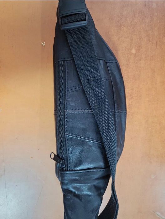 Nerka skóra naturalna czarna duża