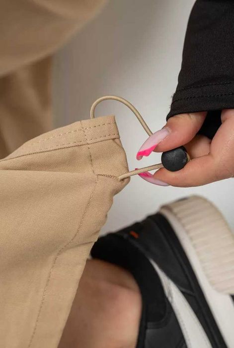 Брюки карго женские, цвет бежевый