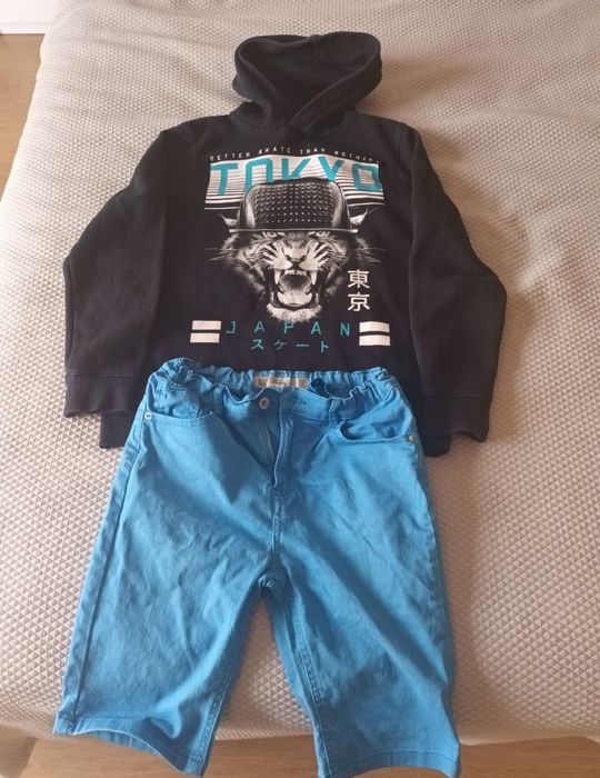 Conjunto calção  e sweat 12/13 anos
