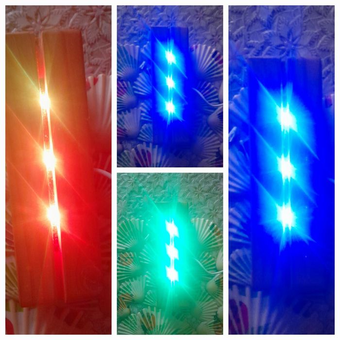 Світлодіодний різнокольоровий світильник з USB - шнуром.