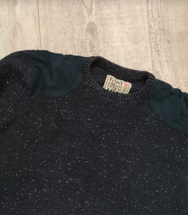 Ciepły sweter męski 40 L Easy granatowy 
Granatowy w białe drobinki.
M