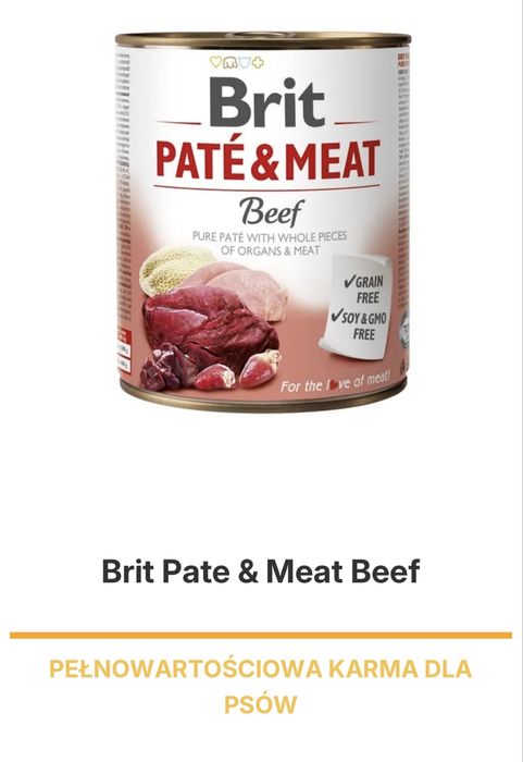 Brit Pate & Meat Beef karma dla psów 800 g