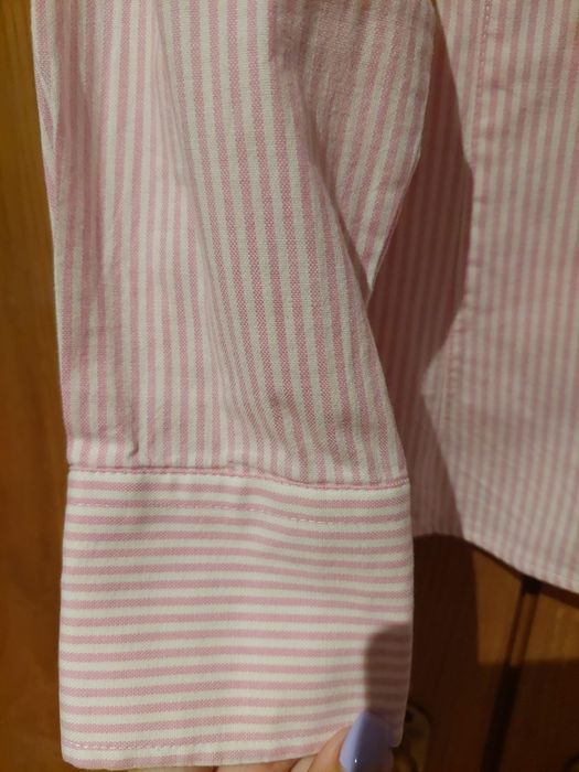 Camisa rosa e branca zara