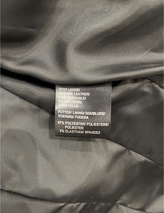 Чорна кожанка косуха з натуральної шкіри