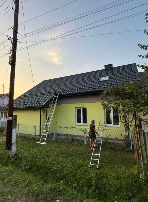 Послуги покрівлі: монтаж і ремонт. Бригада покрівельників. Професійні роботи. Дах під ключ: швидко та якісно.