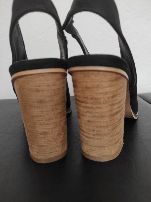 Sandały damskie czarne rozmiar 39 Casu