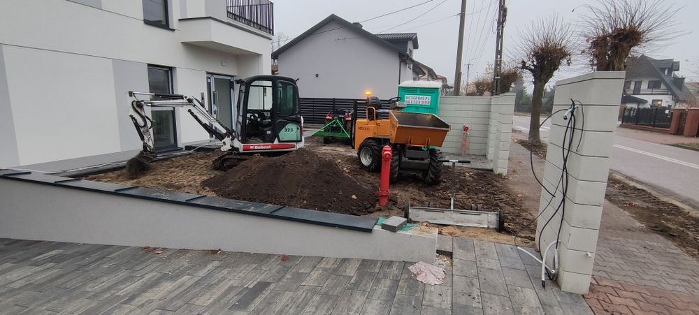 Usługi minikoparką koparką rozbiórki stawy wykopy