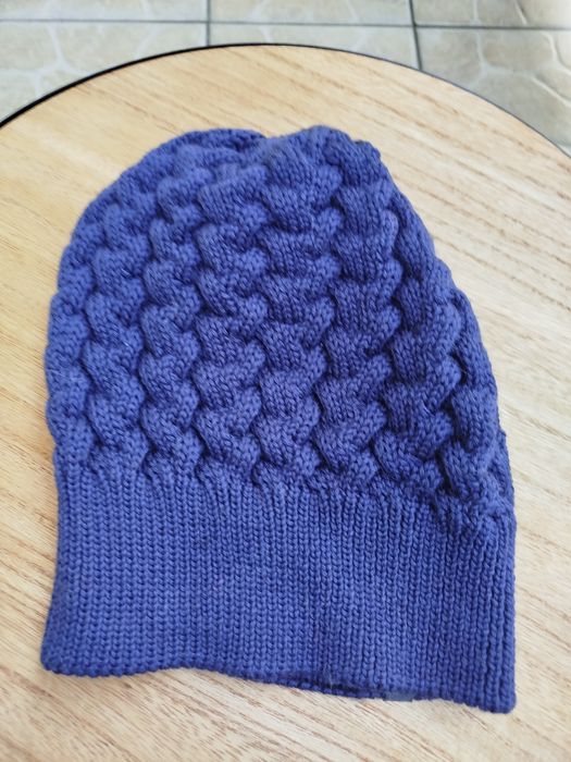 Czapka z wełny Merino 100% granatowa