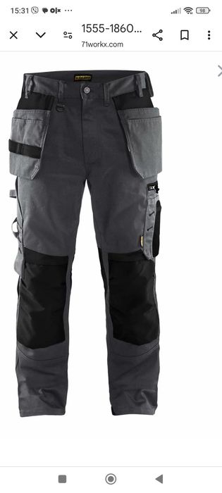 Качественные рабочие брюки BLAKLADER 1555 46C r16r17r18r19r20
