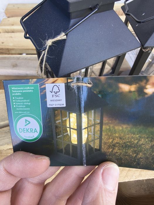 Lampiony solarne z żarówką nowe