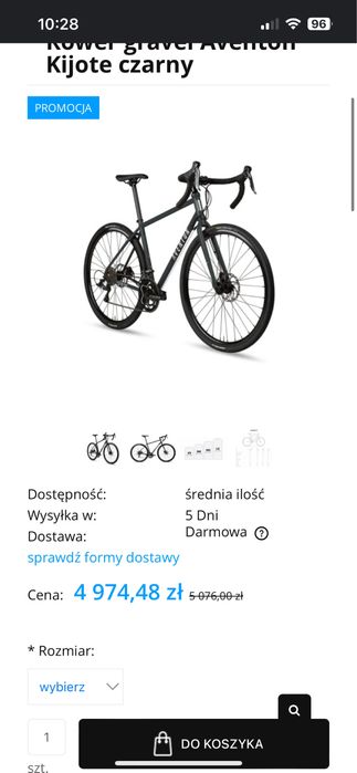 Nowy Rower gravelowy Aventon Kijote czarny 54