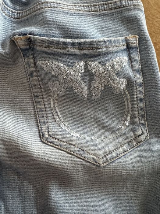 Jeansy Pinko Sabrina 29, rozciecia, logo