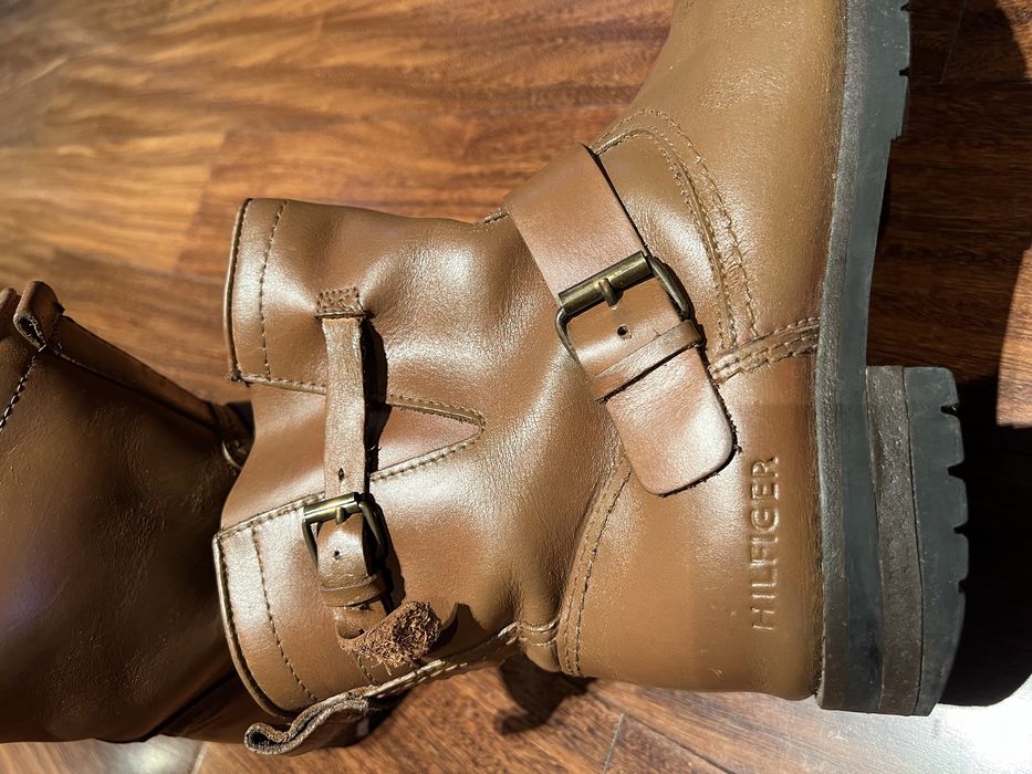 Męskie kozaki skórzane Tommy Hilfiger rozmiar 42