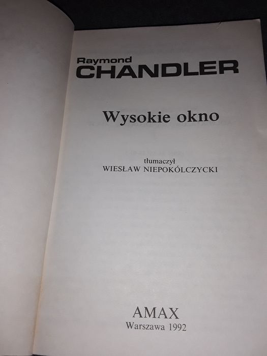 Wysokie okno Reymond chandler