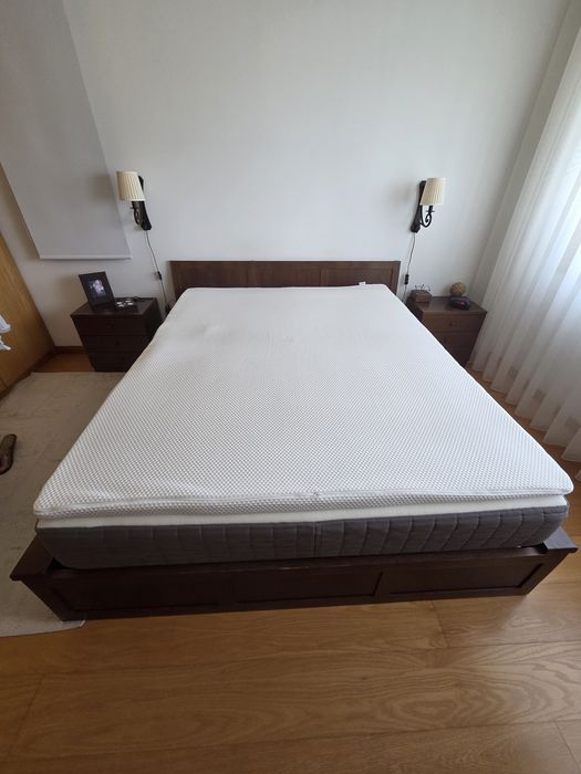 Cama Casal em Madira de Castanho 200×160