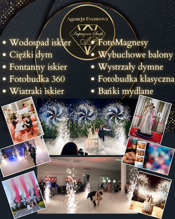 Fotobudka klasyczna,360/ Ciężki dym/ Fontanna  iskier/Balony wybuchowe