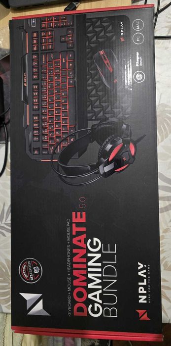 Kit Gaming NPlay 5.0 - Teclado + Rato + Tapete (Sem Headset)